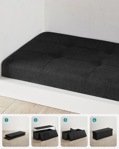 Pufa ze Schowkiem Składana Skrzynia Pojemnik Ława na Arena.pl