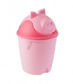 Kosz uchylny dziecięcy ANIMALS 7 l wzór świnka na śmieci odpadki różowy