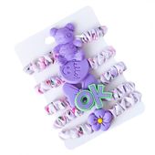 Gumki - frotki do włosów typu "scrunchie" (G126) - 1op.-5szt