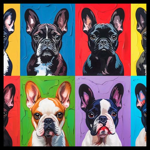 Plakat 60x60cm Buldogi Francuskie na Arena.pl