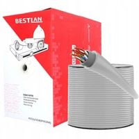 Kabel sieciowy LAN Skrętka komputerowa wewnętrzna UTP kat. 5e 305m Szary