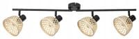 Lampa sufitowa reflektor poczwórny do kuchni salonu Rabalux Rattan E14