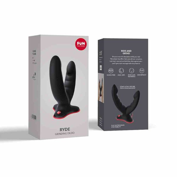 Dildo Podwójne Fun Factory Ryde Czarne zdjęcie 4