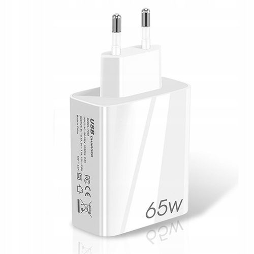 SZYBKA ŁADOWARKA SZYBKIE ŁADOWANIE TELEFONU 65W GaN 2xUSB-C 1xUSB-A HIT na Arena.pl