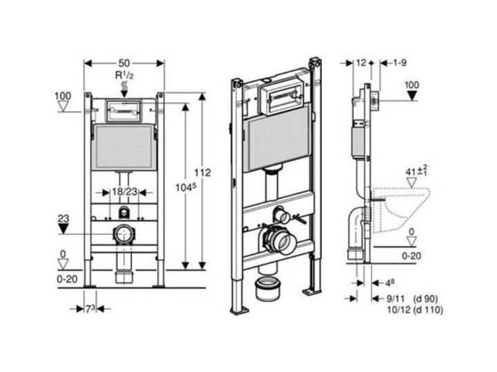Stelaż podtynkowy do toalety Geberit Duofix Basic zdjęcie 5