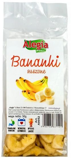 Alegia Banany suszone 50g zdjęcie 1