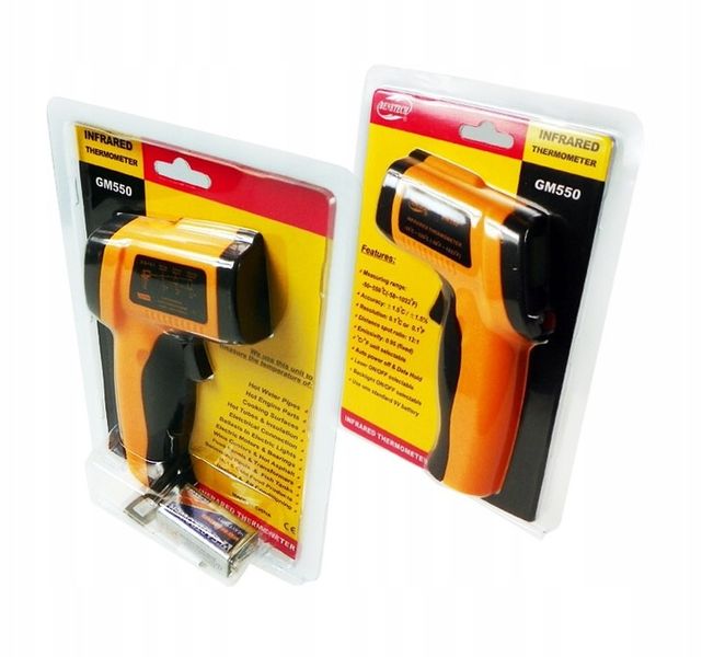 PIROMETR TERMOMETR LASEROWY BEZDOTYKOWY MIERNIK NA PODCZERWIEŃ -50 +550°C zdjęcie 10