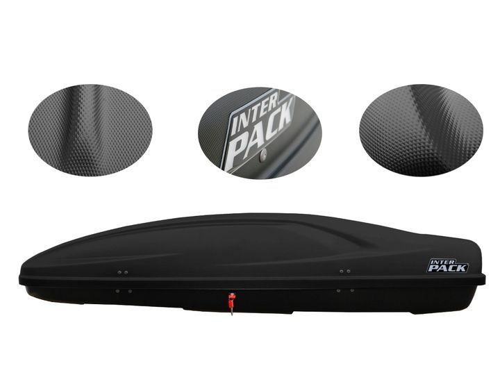 BOX DACHOWY INTER PACK STELLA 480 KEVLAR CZARNY FLEXI FIT do każdej belki zdjęcie 10