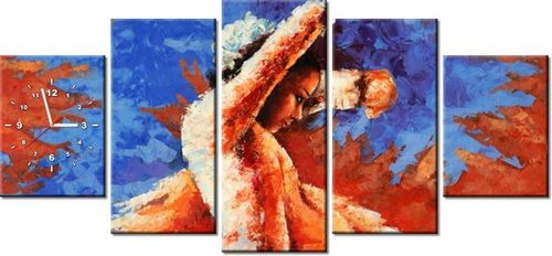 70CM 150CM ZEGAR 5 ELEM TANIEC KASTANIETAMI DRUK OBRAZ na Arena.pl