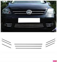 VW GOLF V PLUS - Listwy CHROM GRILL atrapa Tuning