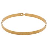 Bransoletka sztywna - młotkowane srebro złocone 19 cm