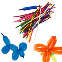 BALONY DO MODELOWANIA 50SZT Z POMPKĄ KOLOROWE