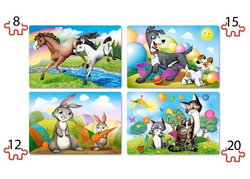 Puzzle 4w1 Mama i dzieci na Arena.pl