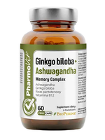 Ginkgo Biloba + Ashwagandha Memory Complex Bezglutenowe 60 KapsuŁek