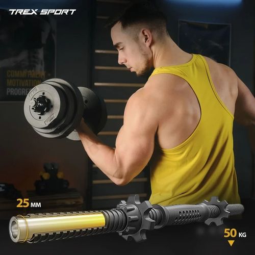 Hantle regulowane bitumiczne z gryfem 20kg zestaw hantli 2x10kg Trex na Arena.pl