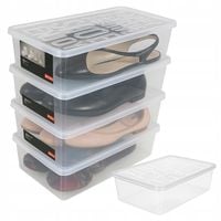 Pojemnik na buty 4 szt pudełko z pokrywką transparentne 19x34 cm