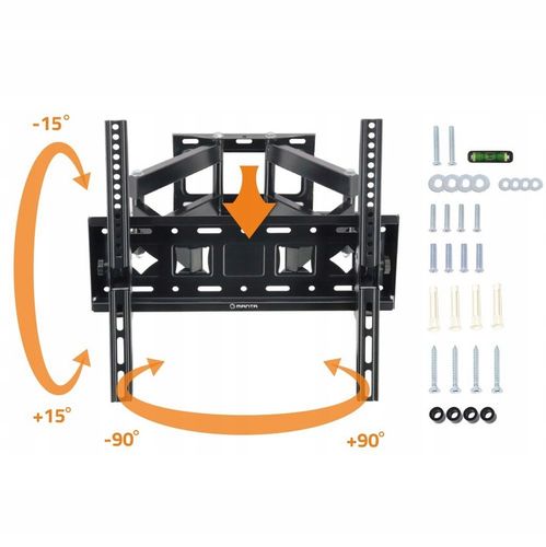 UCHWYT DO TELEWIZORA TV ŚCIENNY WIESZAK 26-75 CALI ŚRUBY POZIOMICA na Arena.pl