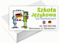 Wizytówki firmowe Foliowane 1000szt różne wzory SZKOŁA JĘZYKOWA