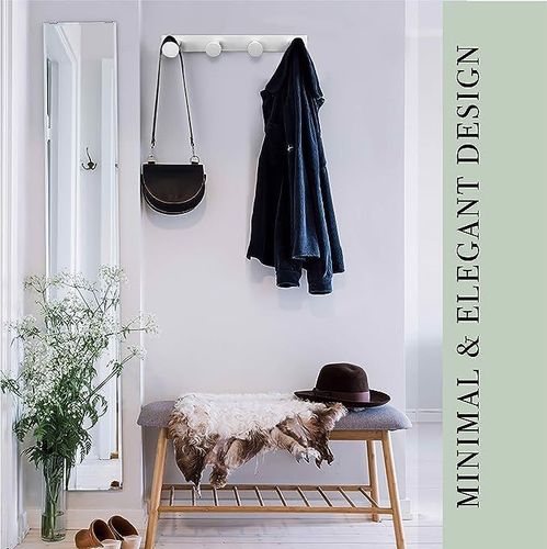 wieszak ścienny 4 haczyki biały 41 cm na Arena.pl