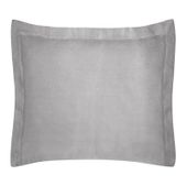 Poszewka z satynowym połyskiem i ozdobną kantą 70X80 stalowy