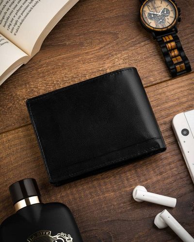 duży, skórzany portfel męski z systemem rfid - rovicky na Arena.pl