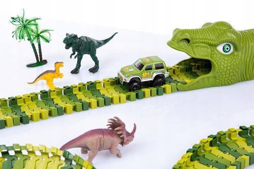 MEGA TOR WYŚCIGOWY PARK DINOZAURÓW MAGIC TRACK 270 elementów, 360cm TOR na Arena.pl