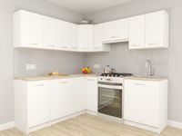 Meble kuchenne Padwa Narożne Białe BLAT