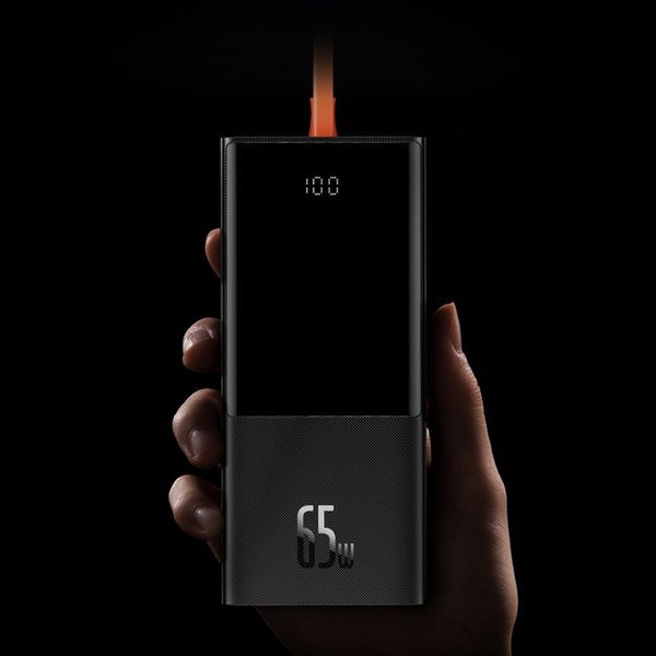 BASEUS MOCNY POWERBANK ELF 20000MAH 2X USB-A 2X USB-C QC PD 65W 3A Z KABLEM zdjęcie 3