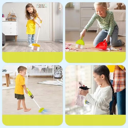 WÓZEK ODKURZACZ DUŻY ZESTAW DO SPRZĄTANIA MOP MATADI 29 AKC. DLA DZIECI na Arena.pl