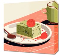 Obraz 40x40cm Deser Matcha