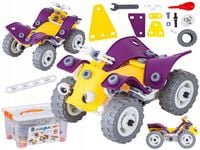 KLOCKI ELASTYCZNE, KONSTRUKCYJNE 100 EL. FORMUŁA 1, QUAD, HELIKOPTER, SAMOL