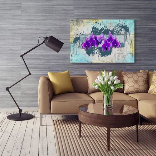 Obraz na płótnie - Canvas, Fioletowe orchidee 2 40x30 na Arena.pl