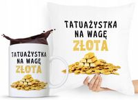 Zestaw Poduszka + Kubek Dla Tatuażysty Prezent Z Nadrukiem Ze Zdjęciem