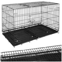 Klatka kennelowa dla zwierząt kojec dla psa kota 100 x 70 x 60 cm L czarny