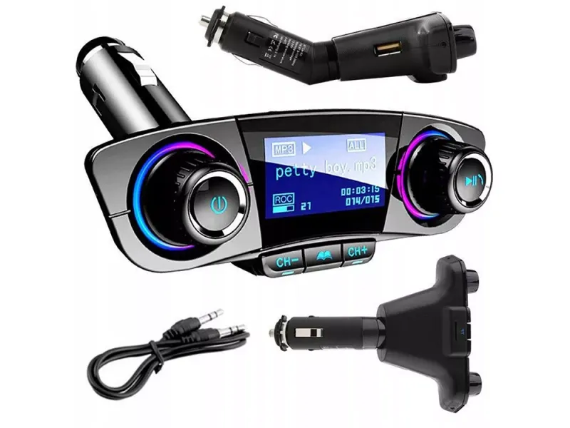 Transmiter fm bluetooth usb 5.0 wielofunkcyjny 8w1 zdjęcie 14