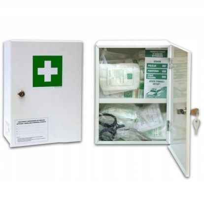 Stalowa apteczka ścienna 30 PK-MOT DIN 13157 PLUS zdjęcie 1