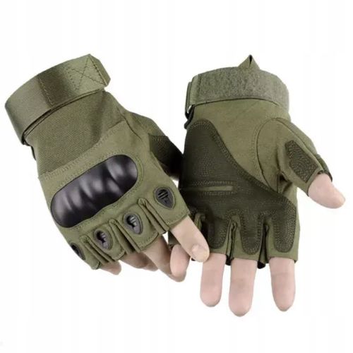 RĘKAWICE TAKTYCZNE BOJOWE rozm. XL SURVIVAL MILITARNE RĘKAWICZKI BEZ PALCÓW na Arena.pl