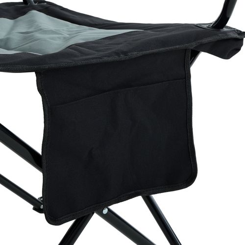 Fotel turystyczny FOTYN składany Czarno - Szary na Arena.pl