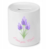 Skarbonka Dla Mamy Matki I Love You Mom Prezent Z Nadrukiem Ze Zdjęciem