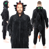 KIGURUMI ONESIE PIŻAMA NOCNA FURIA SZCZERBATEK L