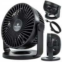 WENTYLATOR BIURKOWY AKUMULATOROWY WIATRAK BEZPRZEWODOWY STOŁOWY CICHY