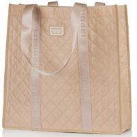 Monnari Pakowna torba na zakupy shopper bag zakupowa Duża Pojemna Beżowa