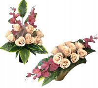 WIĄZANKA STROIK na grób KOMPLET na cmentarz RÓŻE