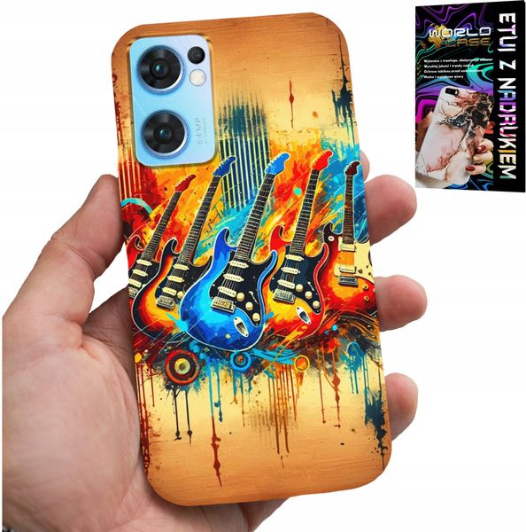 ETUI DO OPPO RENO7 5G - GITARA ELEKTRYCZNA, ROCK AND ROLL, METAL zdjęcie 1