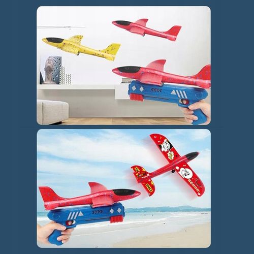 Samolot Styropianowy Wyrzutnia Duzy 35x32cm - Idealny prezent dla dzieci na Arena.pl