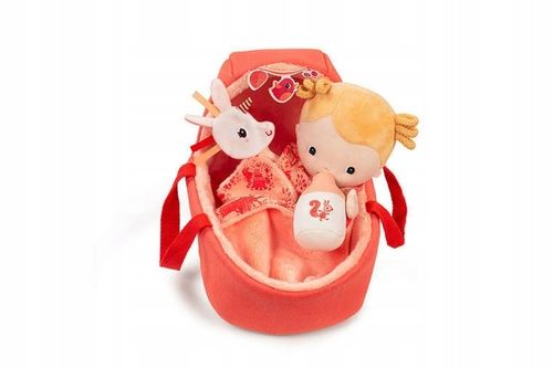 Lalka dzidziuś w gondoli z komforterem i butelką Lena 12 m+, Lilliputiens na Arena.pl