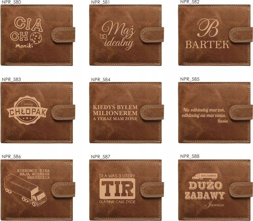 Elegancki portfel policjant WŁASNY TEKST + grawer na Arena.pl