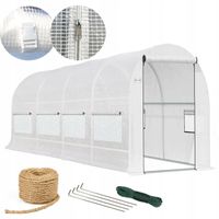 TUNEL FOLIOWY OGRODOWY Szklarnia 4x2.5m 10m2 FOLIAK UV4 KLAMRY + GRATIS