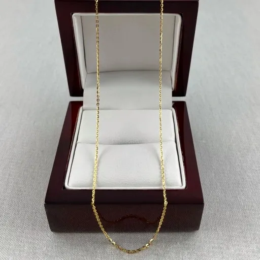 ZŁOTY łańcuszek splot ROLO PR. 585 (14K) długość 45 cm zdjęcie 6