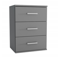 SZAFKA NOCNA Z SZUFLADAMI GRAFIT 48x65 nowoczesna szafka do sypialni